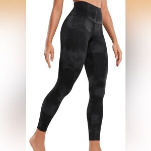 CRZ YOGA Butterluxe Yoga Leggings 25" black tie dye